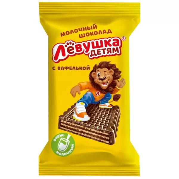 СЛАВЯНКА шоколад с вафлями левушка детям 27,5г/30