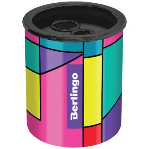 BERLINGO точилка металлическая color block с контейнером