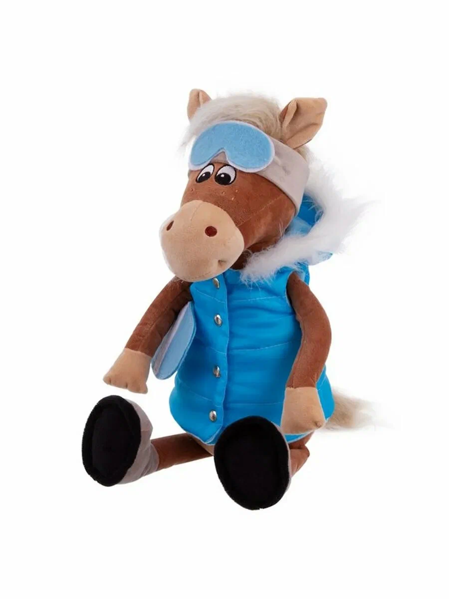 RELANA игрушка мягкая конь со сноубордом Патрик 25см 25*13*15см
