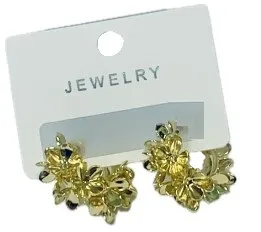 Серьги цветы цв.золото 230713