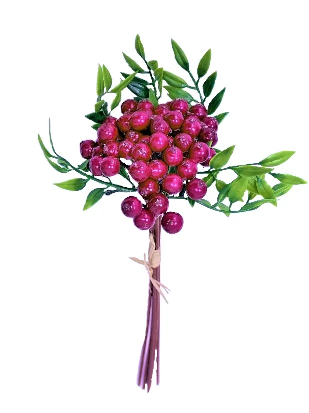 Ветка искусственная букет ягодный 4шт 18*18*32см 799816