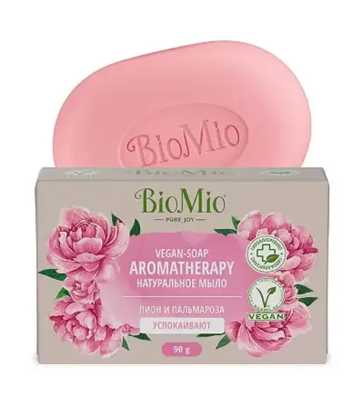 BioMio мыло натуральное пион и пальмароза 90 г
