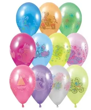 ВЕСЕЛАЯ ЗАТЕЯ шар воздушный металлик ассорти 1103-0005