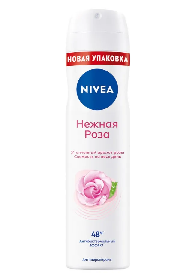 NIVEA антиперспирант жен. нежная роза 150мл спрей 83488