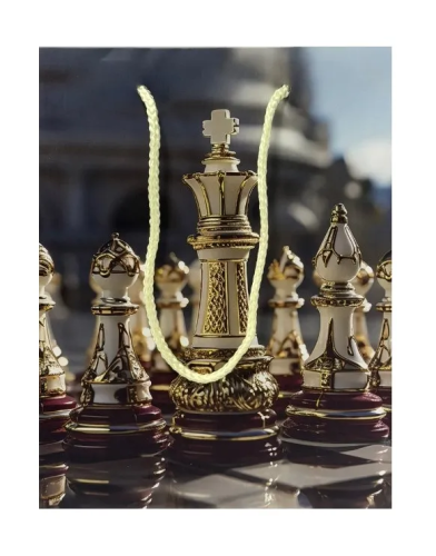 Пакет подарочный 18*23*10см шахматы 93869FE