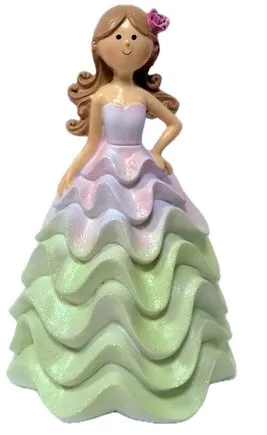 Сувенир полистоун девочка-зефирка розово-зеленый 11,5*10,5*18,5см 10583318