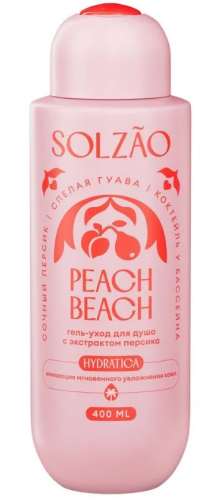 SOLZAO гель-уход д/душа с экстрактом персика 400мл