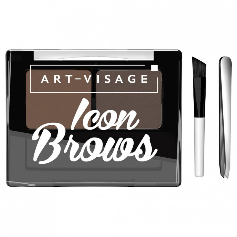 ART-VISAGE тени д/бровей двойные монохромные icon brows т.102