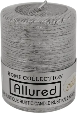 NATA M свеча стиль серебро металлик 6,2*7,5см 195г