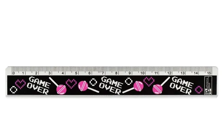 Линейка гейм овер чупс алюминий 15см 59970