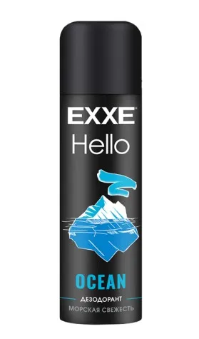 EXXE Hello дезодорант муж. оcean морская свежесть 150мл спрей