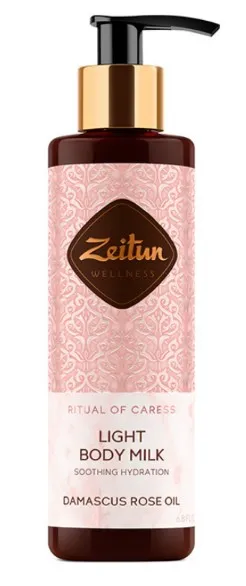 ZEITUN молочко д/тела ритуал нежности с эфирным маслом дамасской розы 200мл