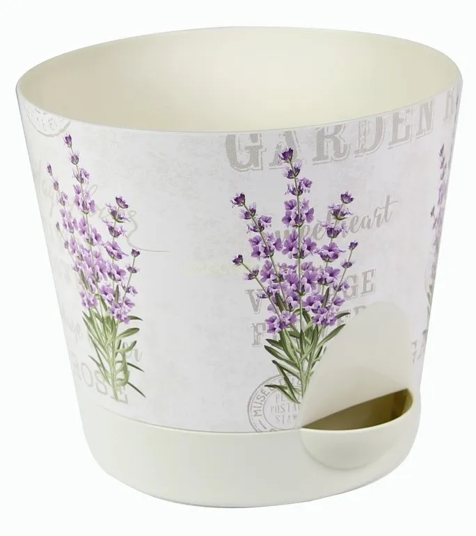 Кашпо ника деко прикорневой полив 1,6л лаванда М3077
