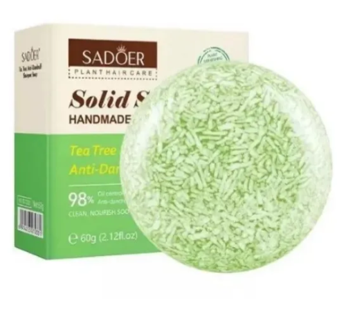 SADOER шампунь твердый д/всех типов волос кератин аргановое масло зеленый чай 60гр                 