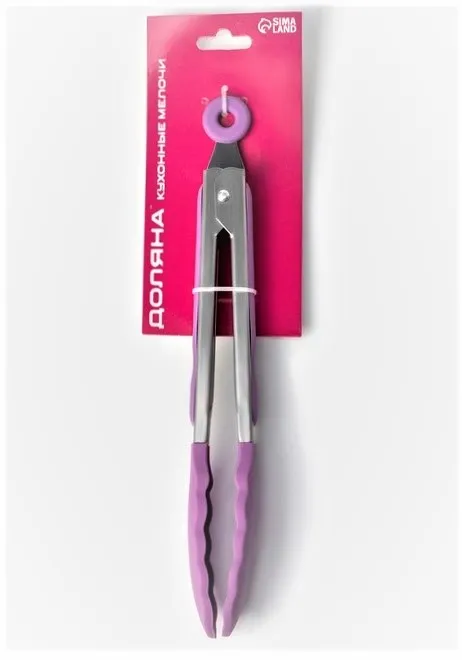 ДОЛЯНА щипцы лист цв.сиреневый 25*3,5см 2294229