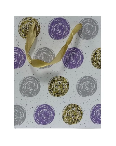 Пакет подарочный 18*23*10см ламинированный горох 10318167