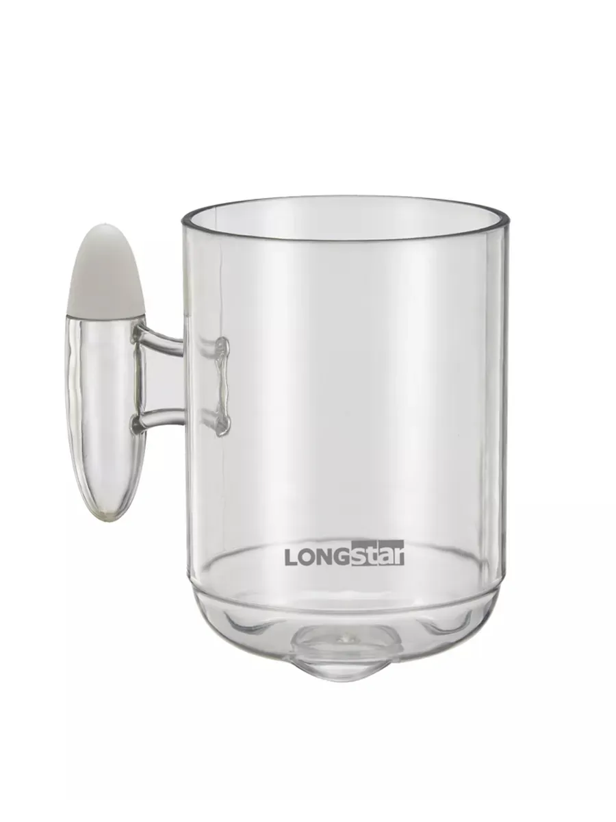 LONGSTAR стакан д/зубных щеток прозрачный 12,5*8см 503049