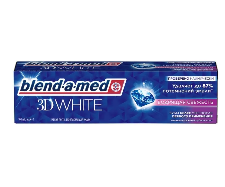 BLEND-A-MED паста зубная 3d white бодрящая свежесть 100мл 389/239/621