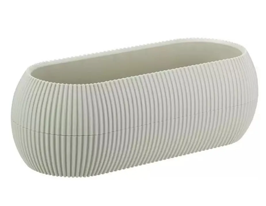 Кашпо пиканто цв.белый ротанг 28*11,5см 1,3л М3210