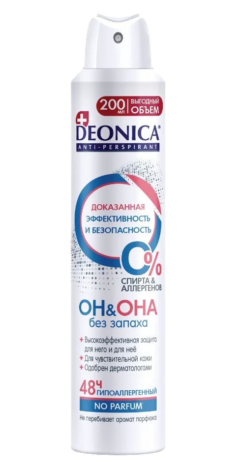 DEONICA антиперспирант жен. он&она 200 мл спрей