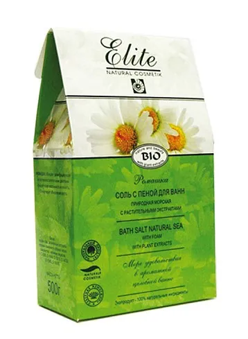 СЕВЕРНАЯ ЖЕМЧУЖИНА соль с пеной д/ванн elite ромашка 500г ЭЛ-1012