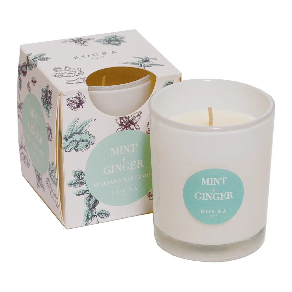 ROURA свеча аромат. в стакане мята и имбирь 333460.128
