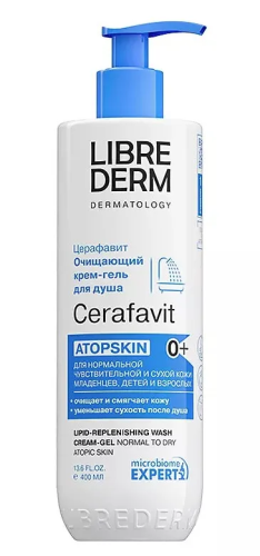 LIBREDERM Cerafavit крем-гель очищающий липидовосстанавливающий с церамидами и пребиотиком 400мл