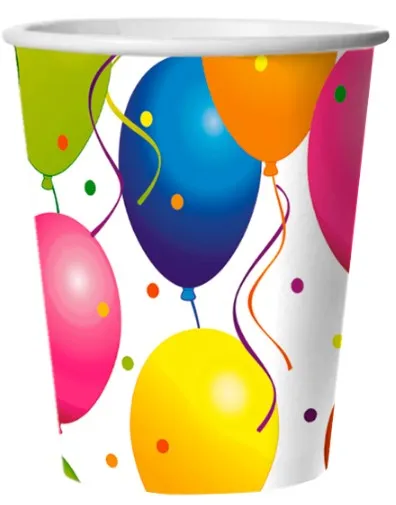 BGREEN стакан картонный праздник 250мл 10шт