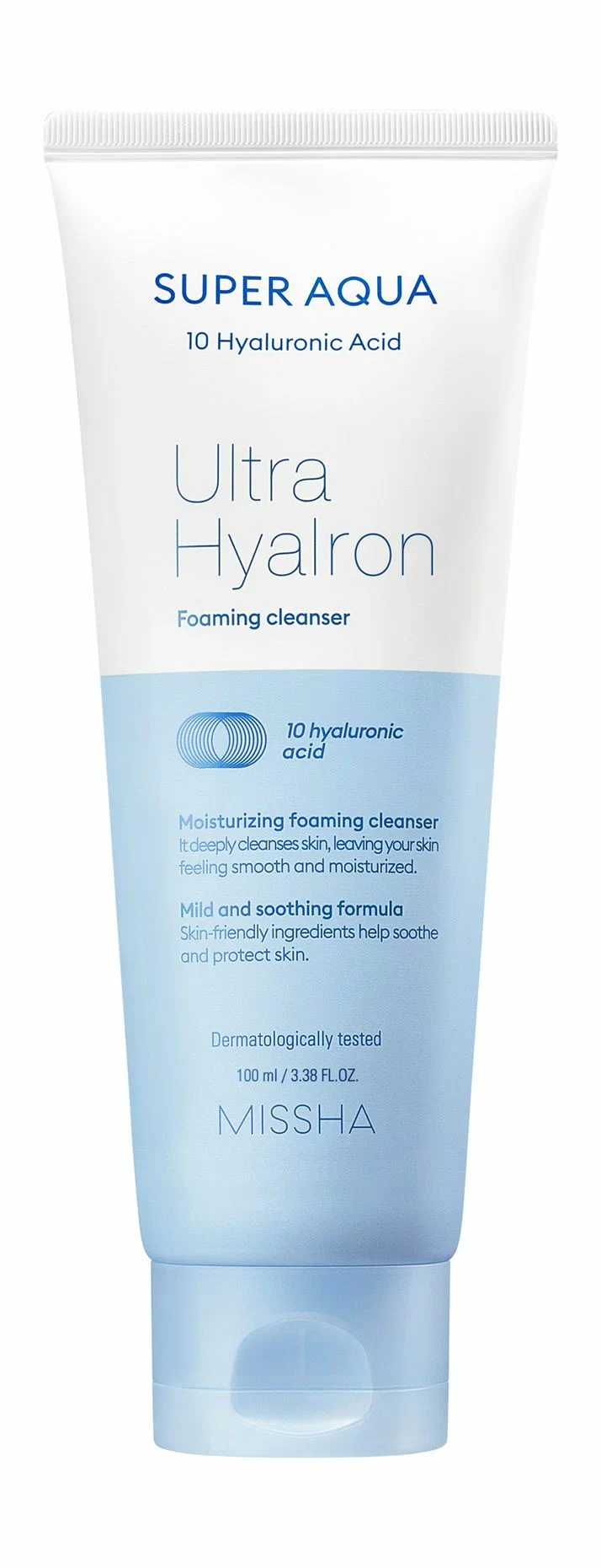 MISSHA пенка д/умывания и снятия макияжа super aqua ultra hyalron foaming cleanser 100мл