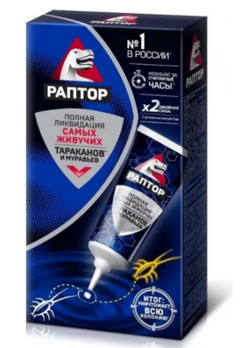 РАПТОР гель д/уничтожения тараканов и муравьев 75мл 1/24