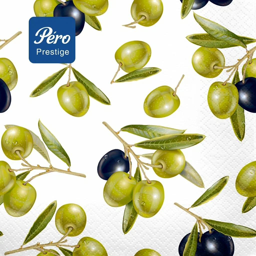 PERO Prestige салфетки столовые оливы 3сл. 33*33см 20шт