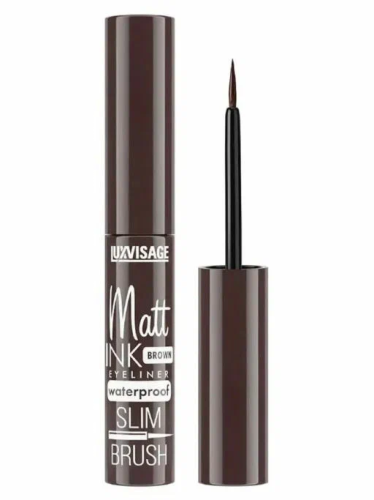 LUXVISAGE подводка д/глаз matt ink waterproof коричневая 4г