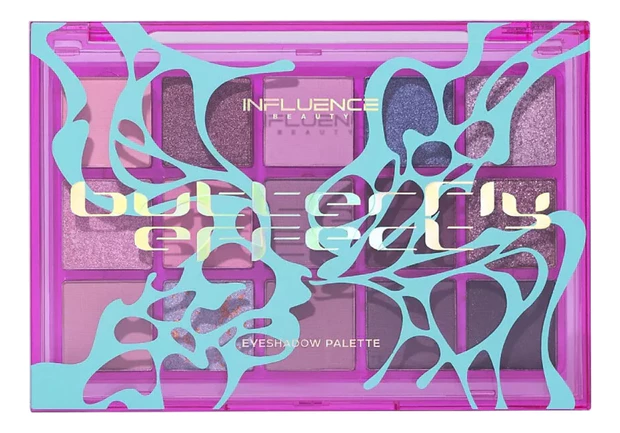 INFLUENCE BEAUTY палетка теней butterfly effect 15 оттенков