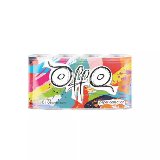 OFFO бумага туалетная белая 3сл 8шт_