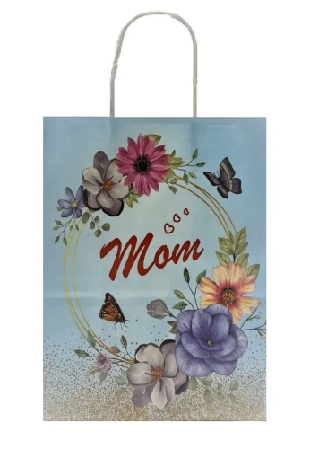Пакет подарочный бумажный Маме 27*21*11см EL231106358