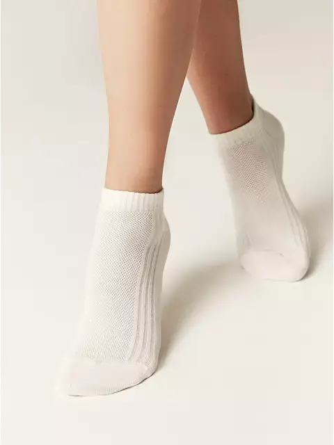 CONTE носки женские короткие classic 7С-34СП 016 молочный р.25-27
