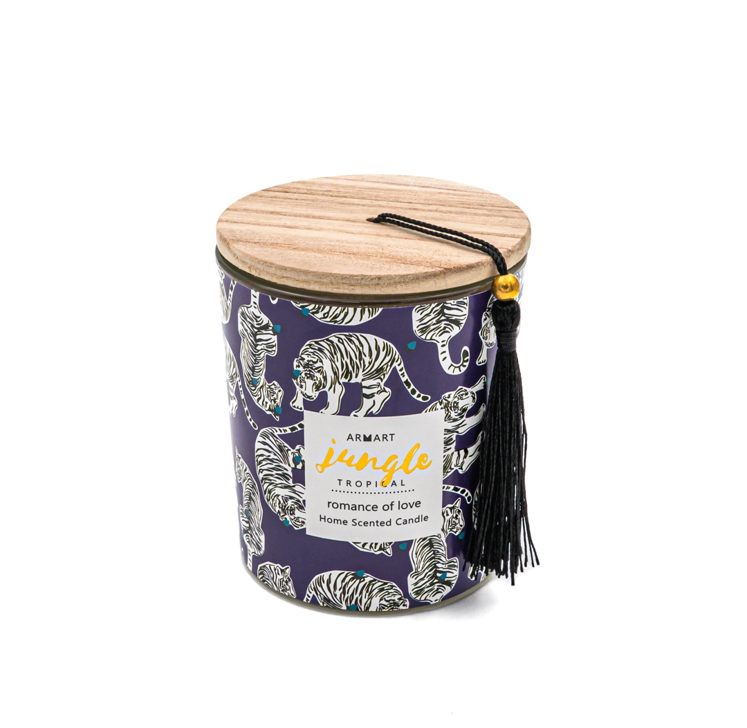 Свеча ароматическая в стакане с крышкой 10см арт.ED0291