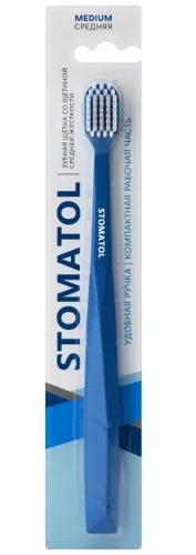 STOMATOL щетка зубная д/взрослых cо щетиной средней жесткости medium
