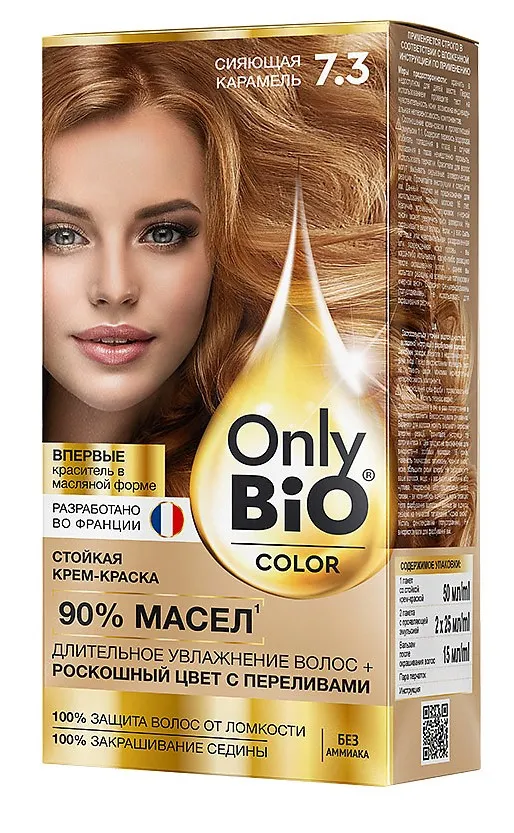 ONLY BIO COLOR крем-краска д/волос стойкая т.7.3 сияющая карамель
