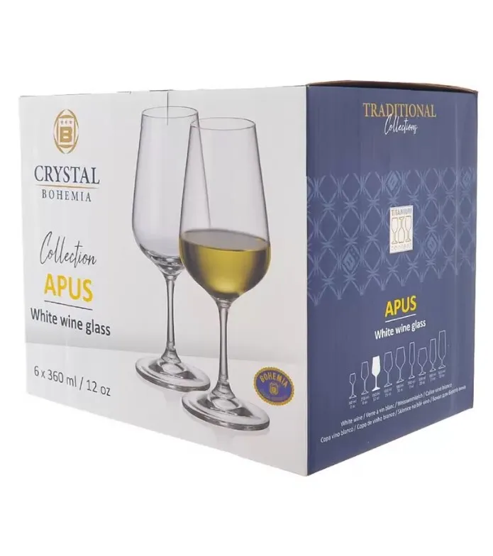 BOHEMIA Apus бокал д/белого вина 6шт 360мл БСС0304