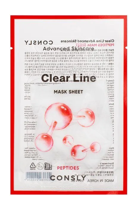 CONSLY Clear Line маска тканевая антивозрастная с пептидами 25мл