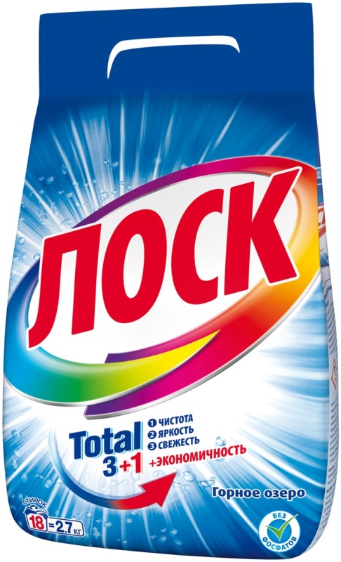 ЛОСК порошок стир automat горное озеро 2700г
