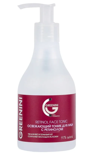 GREENINI тоник освежающий д/лица с ретинолом 235мл