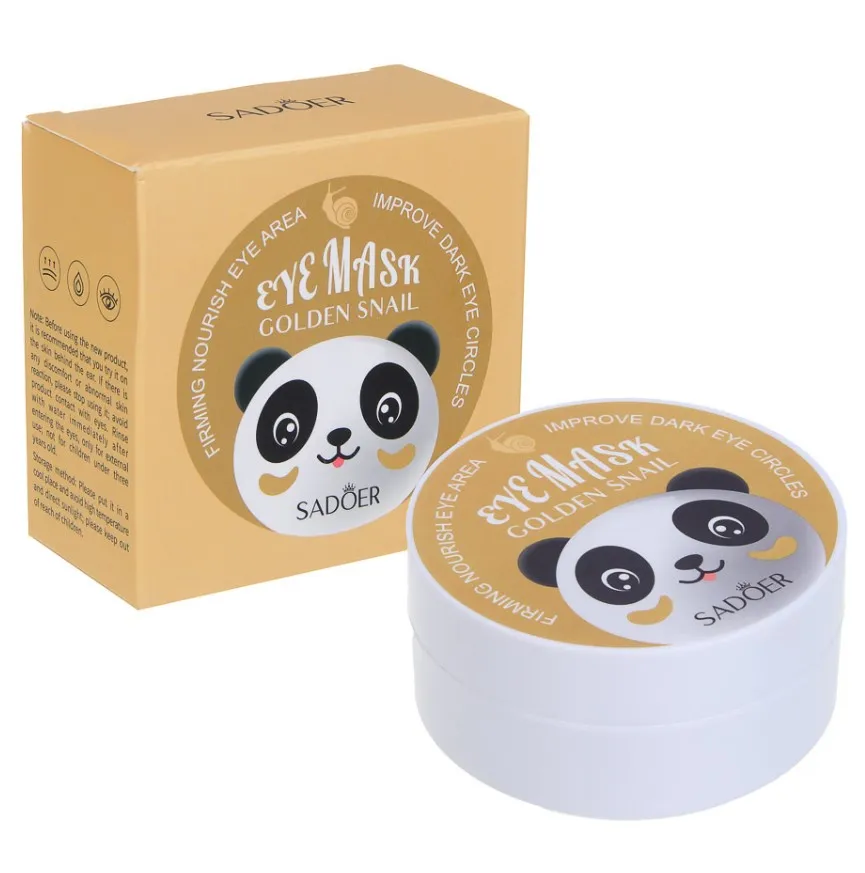SADOER патчи гидрогелевые д/кожи вокруг глаз увлажняющие golden shail 60шт 80г