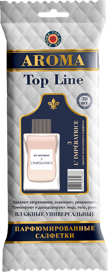 TOP LINE салфетки влажные универсальные dolce&gabbana 3 l imperatrice 30шт №4-3