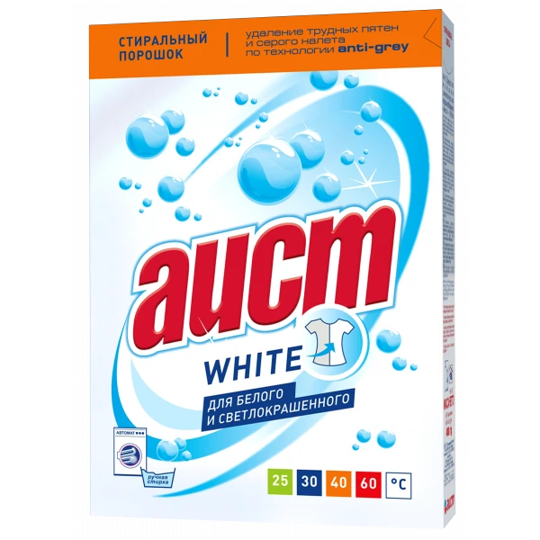 АИСТ порошок стиральный для белого 400г                                                            