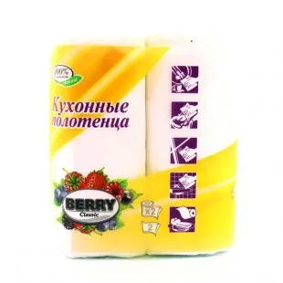 BERRY полотенца бумажные classic белые 2сл 2рулона