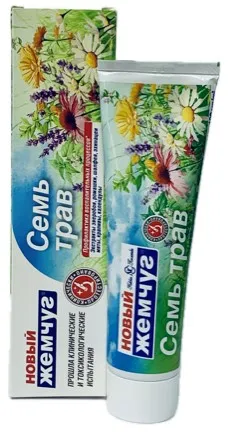 НОВЫЙ ЖЕМЧУГ паста зубная семь трав 100мл 26149/а14598