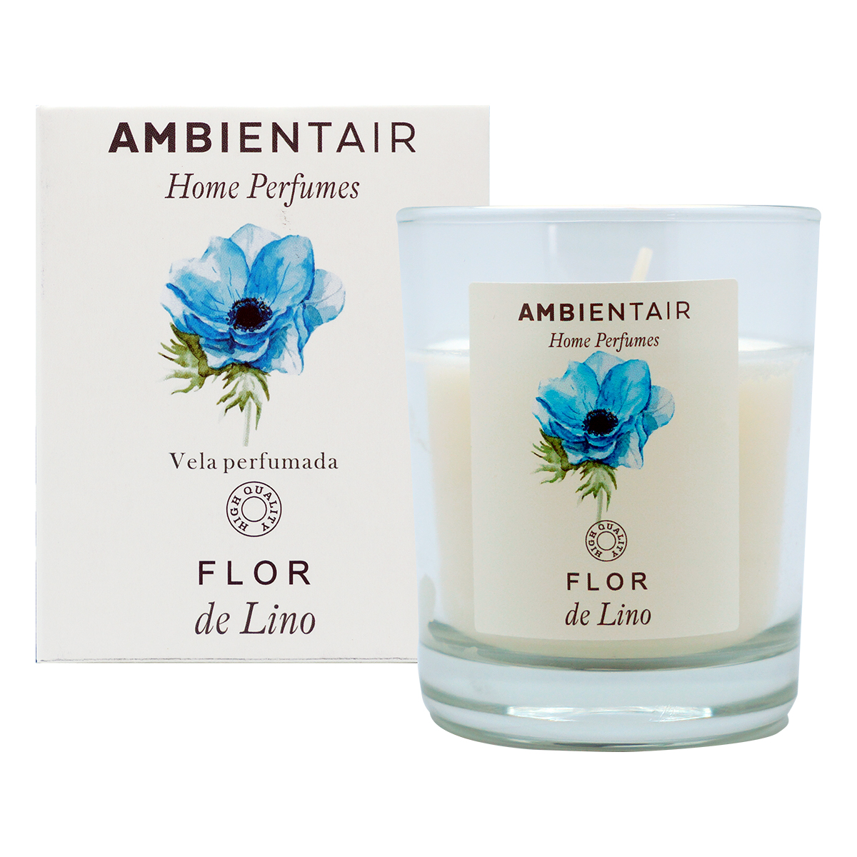 AMBIENTAIR свеча аромат. в стакане льняной цветок flor de lino VV001ALAP