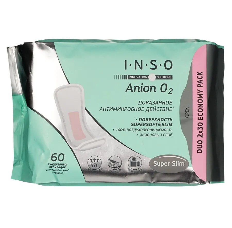 INSO Anion O2 прокладки ежедневные 60шт